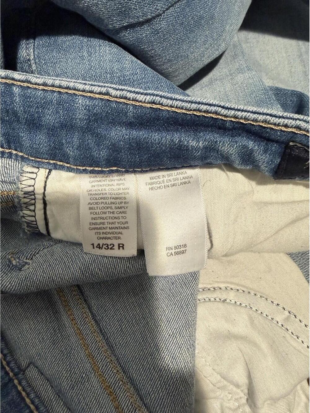 Womens Lucky Brand Jeans Size 14/32 Light Blue - Picture 4 of 6